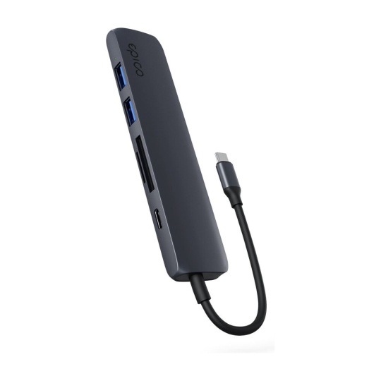 Epico 6v1 hliníkový hub 8K s USB-C hvězdně temně inkoustový Epico 6v1 hliníkový hub 8K s USB-C hvězdně temně inkoustový