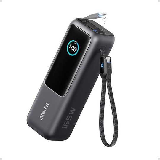 Anker powerbanka Zolo 25000mAh, 165W s kabelem USB-C šedá