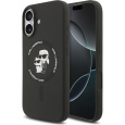 Karl Lagerfeld Liquid Silicone Karl and Choupette MagSafe kryt iPhone 17 černý