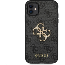 Guess PU 4G Metal Logo kryt iPhone 11 šedý