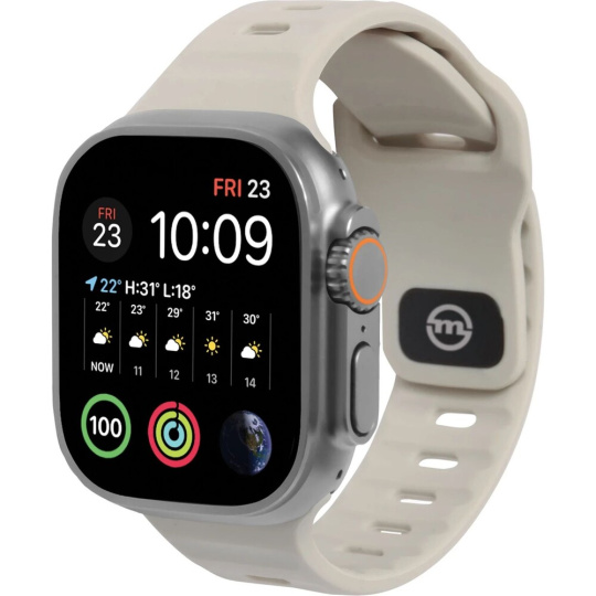 Mobile Origin Strap silikonový řemínek pro Apple Watch 49/45/44/42mm pískově hnědý