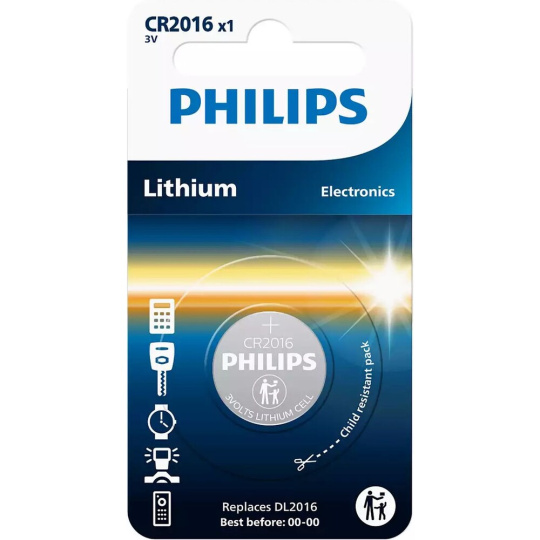 Philips CR2016/01B Lithiová baterie knofliková CR2016 (3V)