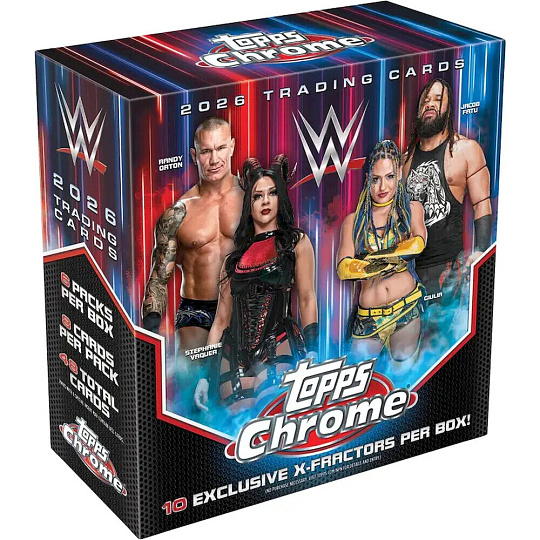 Sběratelské karty 2026 Topps Chrome WWE - Mega Box