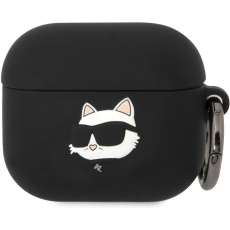 Karl Lagerfeld 3D Logo NFT Choupette Head Silikonové pouzdro Airpods 3 černé