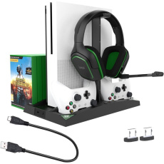 iPega XB007 Multifunkční Nabíjecí Stojan s Chlazením pro Xbox One