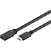 PremiumCord USB-C/USB-C prodlužovací kabel 1m černý