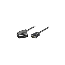 PremiumCord SCART/VGA kabel 2m černý