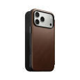 Nomad Modern Leather Folio MagSafe kožené pouzdro iPhone 17 Pro Max Brown
