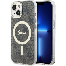 Guess IML 4G MagSafe kryt iPhone 15 hnědý