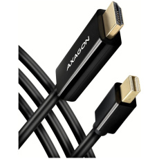 AXAGON Mini DisplayPort - HDMI 1.4 kabel 1.8m černý