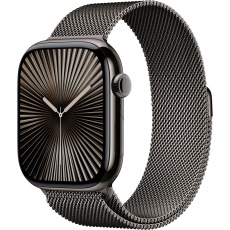 Apple Watch Series 10 Cellular 42mm Břidlicově šedý titan s břidlicově šedým milánským tahem Apple Watch Series 10 Cellular 42mm Břidlicově šedý titan s břidlicově šedým milánským tahem