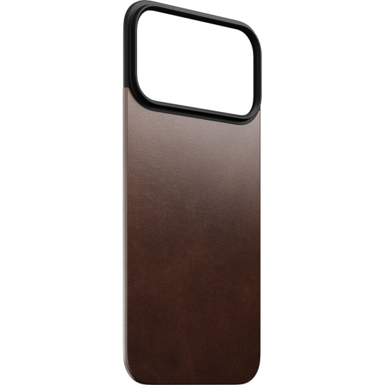 Nomad Magnetic Leather Back (Horween) Magsafe kožený kryt iPhone 17 Pro Max Rustic Brown