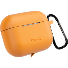 Epico silikonové pouzdro s karabinou AirPods Pro 3 oranžová