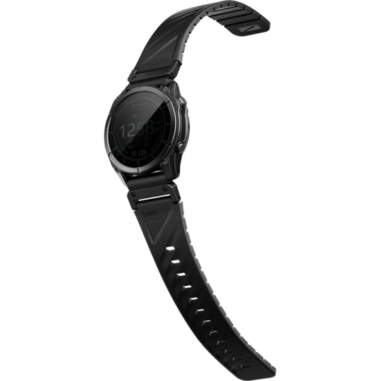 UNIQ Fluo Magnetický řemínek pro Garmin (Quick Release/QuickFit 26 mm) Midnight Black