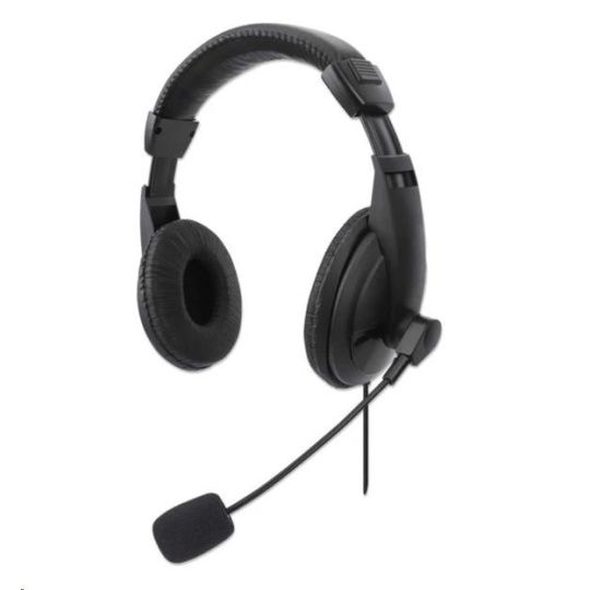 MANHATTAN Sluchátka s mikrofonem Stereo USB Headset, bulk