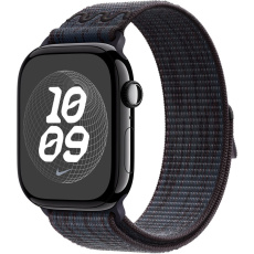 Apple Watch 49/46/45/44mm černo-modrý provlékací sportovní řemínek Nike