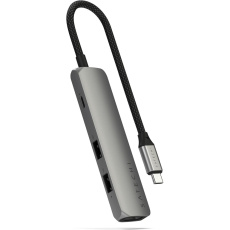 Satechi 4v1 USB-C Slim víceportový adaptér 4K vesmírně šedý