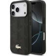 Lacoste PU Nomogramme Gold Logo MagSafe kryt iPhone 17 Pro černý