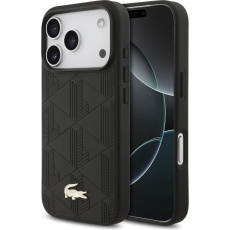 Lacoste PU Nomogramme Gold Logo MagSafe kryt iPhone 17 Pro černý