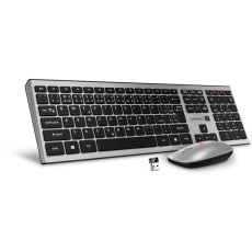 CONNECT IT Combo bezdrátová stříbrná klávesnice + myš, (+2x AAA +1x AA baterie zdarma), CZ + SK layo