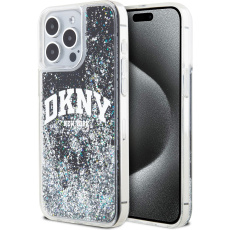 DKNY Liquid Glitter Arch Logo kryt iPhone 14 Pro černý