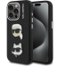 Karl Lagerfeld Grained PU K&CH Heads kryt iPhone 15 Pro černý