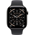 Apple Watch Series 11 Cellular (46mm) Břidlicově šedý titan s černým sportovním řemínkem M/L