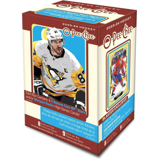 Hokejové karty 2025-26 Upper Deck O-Pee-Chee Hockey Blaster Box