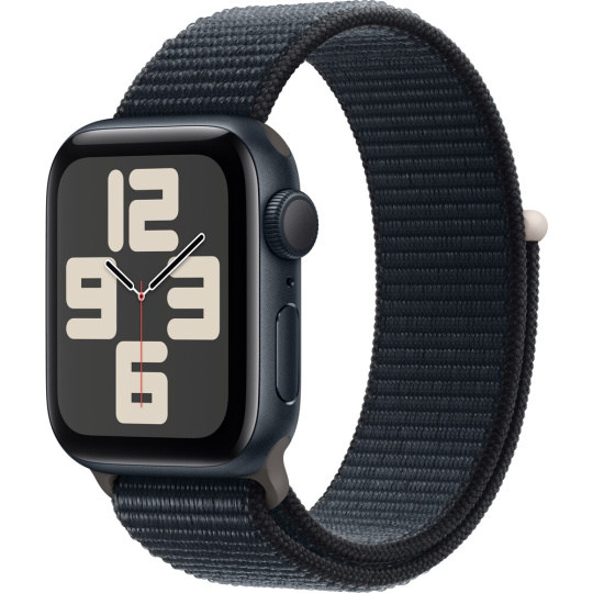 Apple Watch SE GPS 40mm Temně inkoustové s temně inkoustovým provlékacím sportovním řemínkem