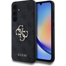 Guess PU 4G Metal Logo kryt pro Samsung Galaxy A35 5G šedý