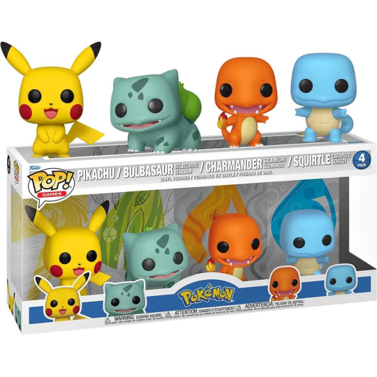 Funko POP! Games: Pokémon - Starters Pokémon (4 pack)