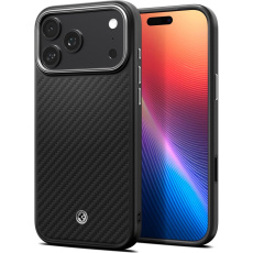 Spigen Enzo Aramid T kryt iPhone 17 Pro black/silver