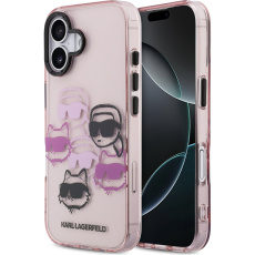 Karl Lagerfeld IML Multi K&CH Heads Zadní Kryt pro iPhone 17 růžový