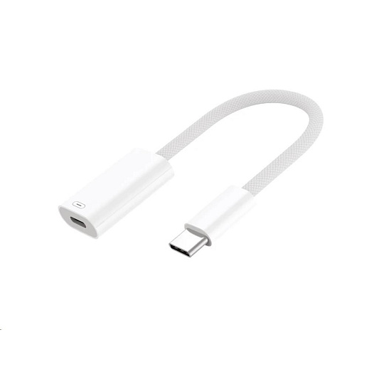 WG - Adaptér USB-C (male) na Lightning (female), bílá