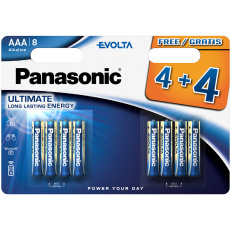 Panasonic Evolta AAA alkalické baterie, 4+4 ks
