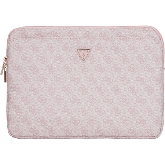 Guess PU 4G Triangle Logo obal pro notebook 14" růžový