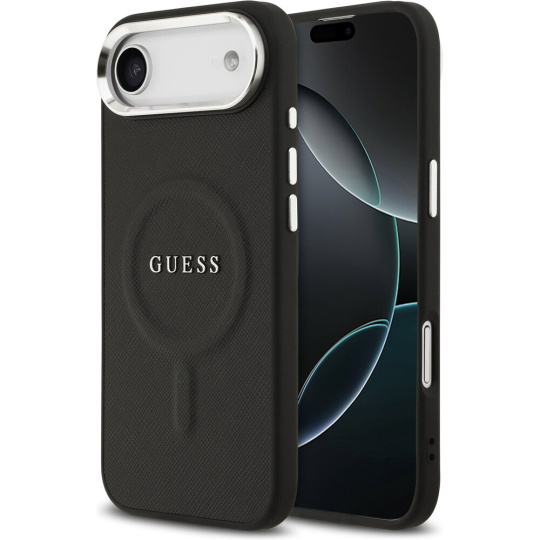 Guess PU Saffiano MagSafe kryt iPhone Air černý