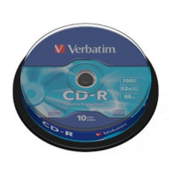 CD-R Verbatim 16x (21´/210MB),  10pack, Cake
