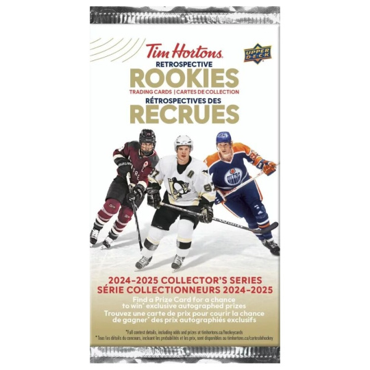 Hokejové karty 2024/25 Upper Deck Tim Hortons Retrospective Rookies Hockey Hobby Balíček