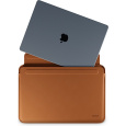 Epico Leather Sleeve pro Macbook Pro 13,3"/Air 13"/Air 13,6" hnědý