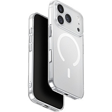UNIQ Airsuit MagClick MagSafe kryt iPhone 17 Pro Glossy Clear/White