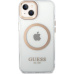Guess Transparent MagSafe kryt iPhone 14 Plus zlatý