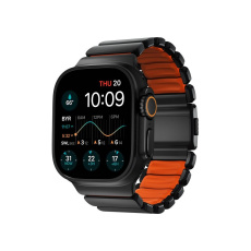 Nomad Stratos Band FKM řemínek Apple Watch 45/46/49mm Black Titanium/Ultra Orange Nomad Stratos Band FKM řemínek Apple Watch 45/46/49mm Black Titanium/Ultra Orange