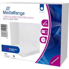 MediaRange 2 CD 10,4mm 5 ks čirý