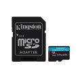 Kingston MicroSDXC karta 1TB Canvas Go! Plus, R:170/W:90MB/s, Class 10, UHS-I, U3, V30, A2 + Adaptér