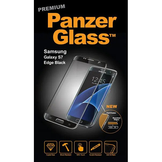 OCHR. FOLIE DISPLEJE  PANZERGLASS PREMIUM Samsung Galaxy s7 edge - černý