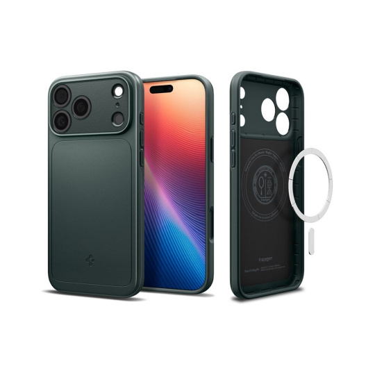 Spigen Thin Fit MagSafe kryt iPhone 17 Pro abyss green