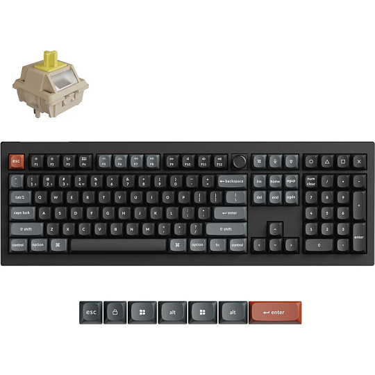 Keychron V6 Ultra 8K Keychron Silk POM Banana bezdrátová herní klávesnice (US) černá
