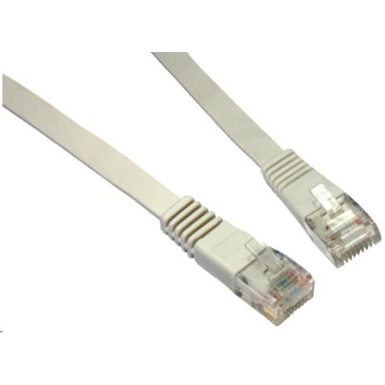 Solarix Patch kabel plochý CAT5E UTP LSOH 0,5m šedý non-snag-proof C5E-111GY-0,5MB
