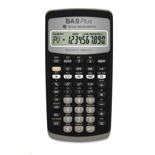 TEXAS Instrument kalkulačka - TI-BAII PLUS Vědecký kalkulátor TEXAS Instrument kalkulačka - TI-BAII PLUS Vědecký kalkulátor